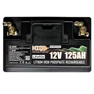 12V 125Ah Lithium LiFePO4 Battery with 80A BMS for Solar, RV, Boat, Marine.