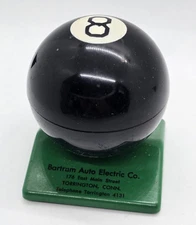 Rare Vintage 8 Ball Advertising Lighter Bartram Auto Electric Co. Torrington CT 