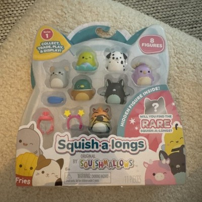 Squish-A-Longs 8er Pack - 1'' Mini-Squish mit 2 Zubehörteilen, Ring + Mystery Squish