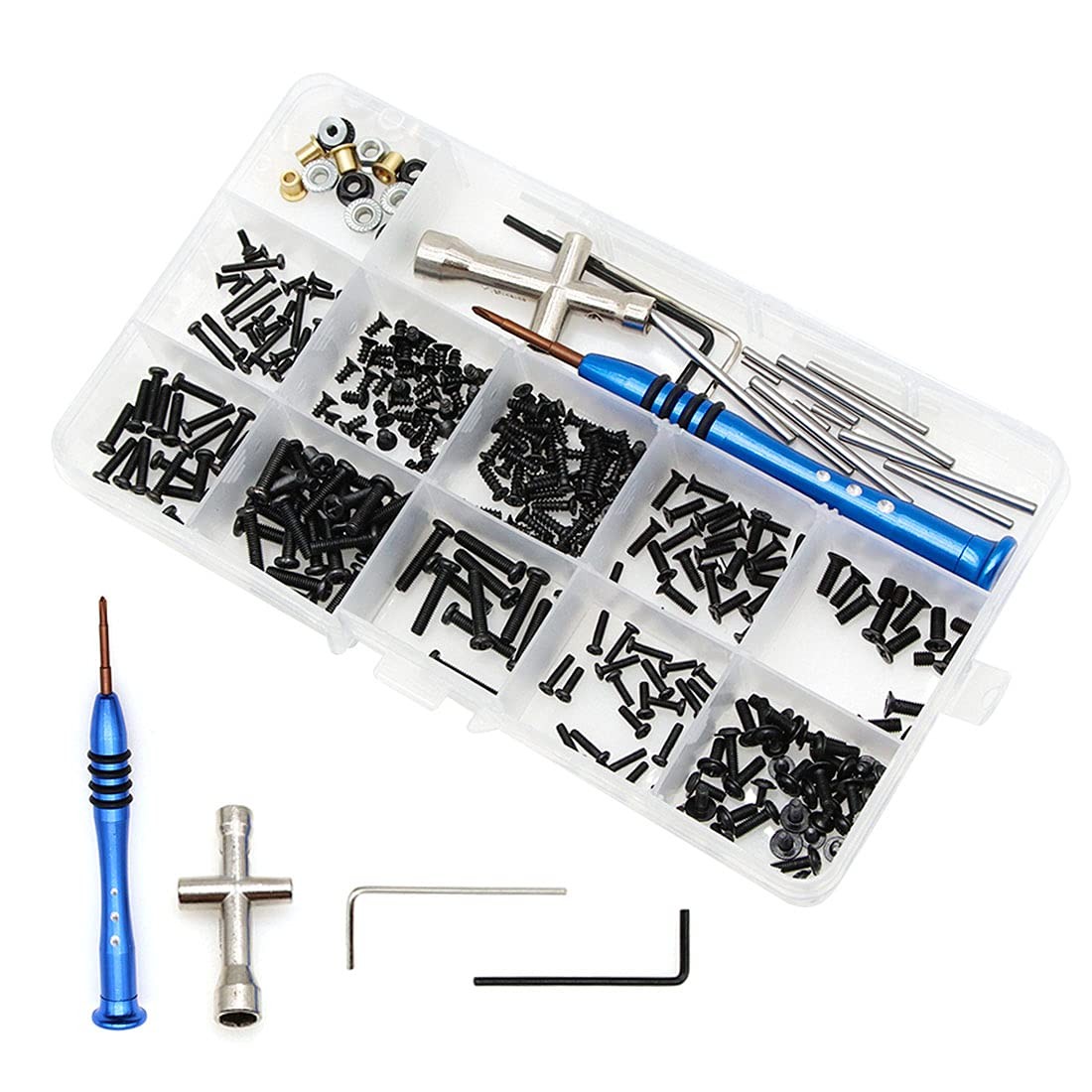 RC Screws Kit Repair Tool Box Hardware Fasteners Replacement