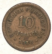 Cape Verde, Cabo Verde 1930 10 centavos coin