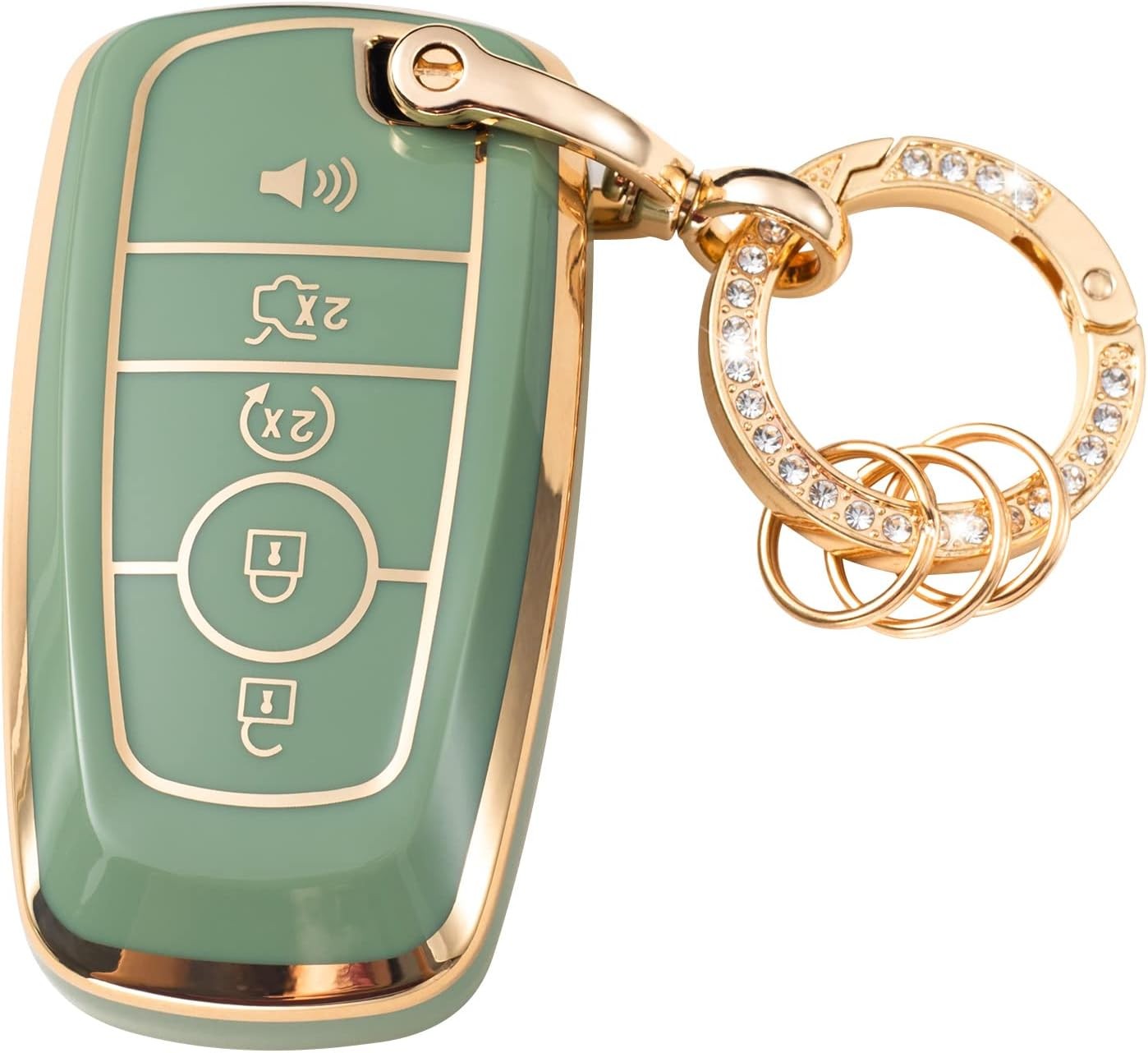 Key Fob Cover with Keychain, Key Shell Case for Edge Escape Exped Color: Green