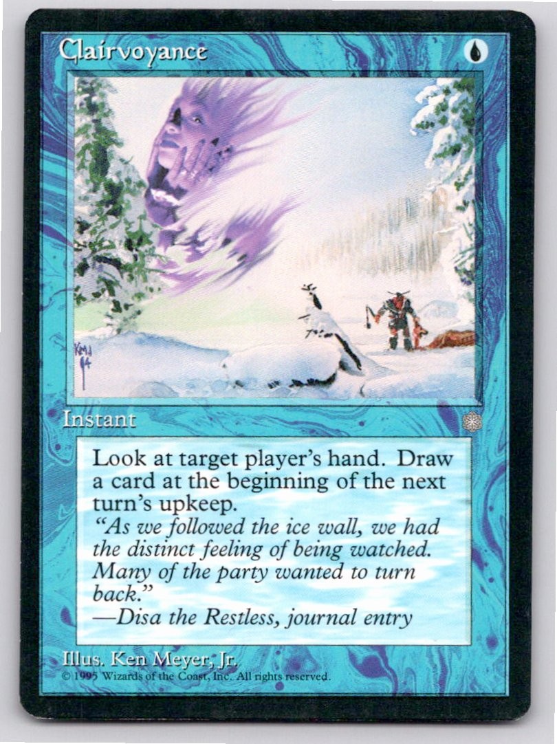 1995 MAGIC: THE GATHERING CLAIRVOYANCE ICE AGE COMMON NM A39818 FREE S&H