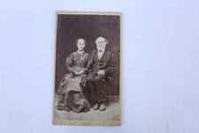 CDV Elderly Reverend & Wife Black & White M Brown Photographer Vintage