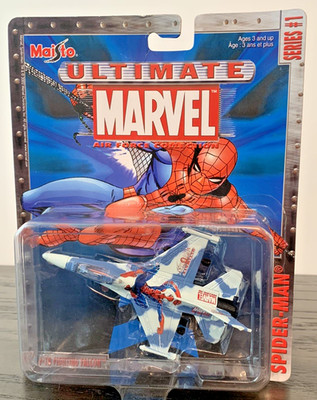 2002 Maisto 9617 ULTIMATE MARVEL AIR FORCE *SPIDER-MAN* F-16 FIGHTING FALCON MIB