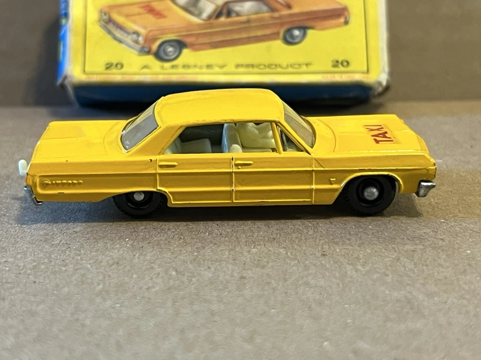 Vintage Matchbox Series Lesney 20 Chevrolet Impala Taxi-Cab White Interior W/Box - Image 3 of 4