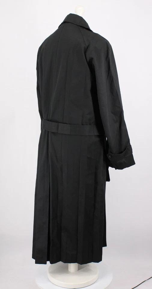 BALENCIAGA WOMENS PLEATED TRENCH COAT DOUBLE-BREASTED XS BLACK RRP £3450 AD - Image 4 of 4