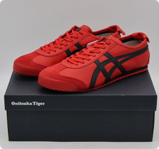 1183C102-600 Onitsuka Tiger MEXICO 66 CLASSIC RED BLACK Men's New Without Box