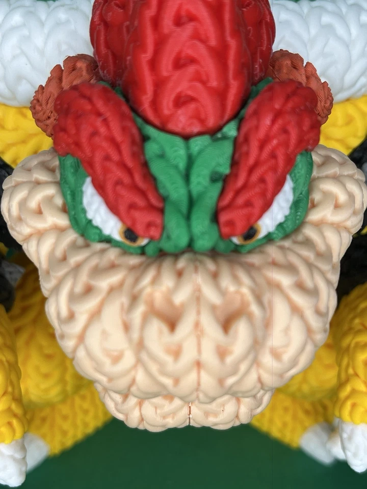 Peluche Bowser Crochet - 8” Hecho a mano Coleccionable | Adorable Rey de Koopas Foto 4 de 4