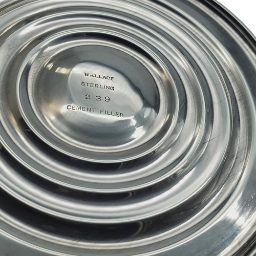 Wallace 1942 Sterling Silver Candlestick Weighted Candle Holders 239 Engraved - Picture 9 of 16