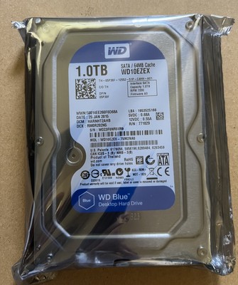 1TB WD BLUE HARD DRIVE 7200RPM 3.5'' INTERNAL PC HDD WESTERN DIGITAL (WD10EZEX) 