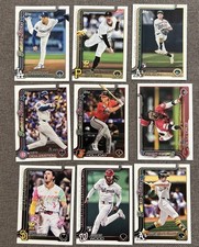2025 TOPPS SERIES 1  9-CARD Rookie LOT- Yamamoto Skenes Wilson PCA Elly Holliday