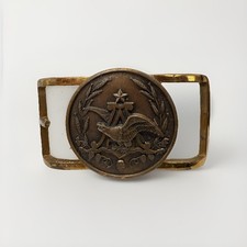 Vintage Anheuser Busch Employee Brass Belt Buckle Beer Budweiser Jostens