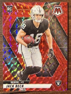 2025 Mosaic Jack Bech Rookie Red Prizm Hobby Exclusive RC #349 Raiders