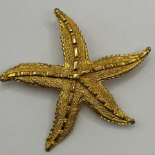 Vintage Unbranded Gold Tone Starfish Brooch