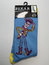 NWT-Disney x Pixar Toy Story Woody 1-Pair Size 9-13 Crew Socks