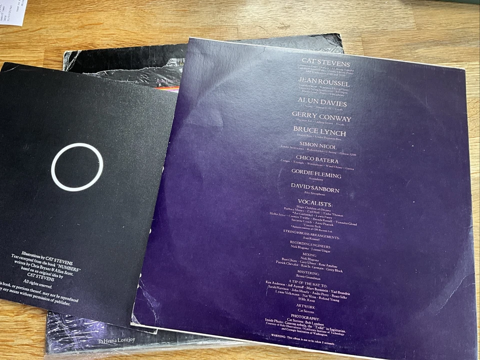 Cat Stevens Numbers Very Good+ Vinyl LP Record Album ILPSP9370 & Insert (S1) - Image 4 of 4