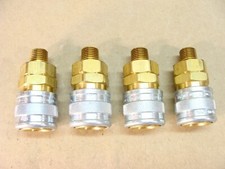 NEW lot of 4 FOSTER MFG 4104 brass body coupler quick connect fitting 1/4 NPT