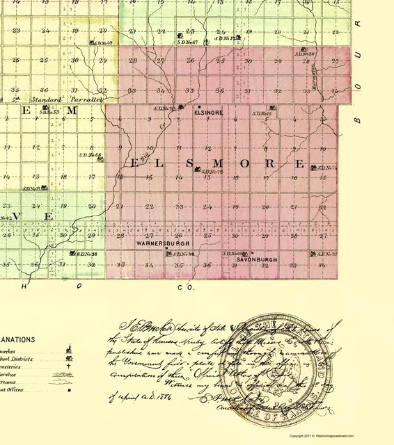 Allen County Kansas Everts 1887 23.00 x 26.03 eBay