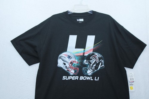 Super Bowl LI New England Vs Atlanta Mens Black Graphic T Shirt Size XL NWT - Picture 2 of 9