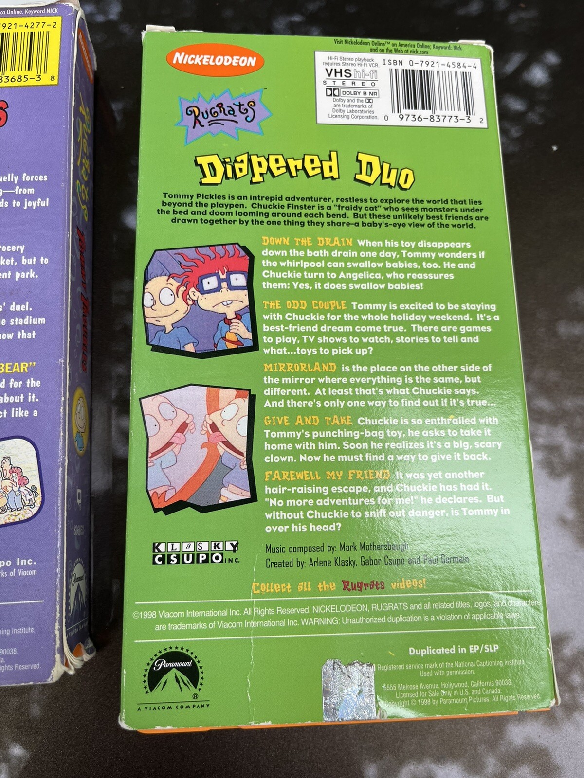 Rugrats Diapered Duo (VHS, 1998) Tommy Troubles VHS 1996 Lot 97368377332 eBay