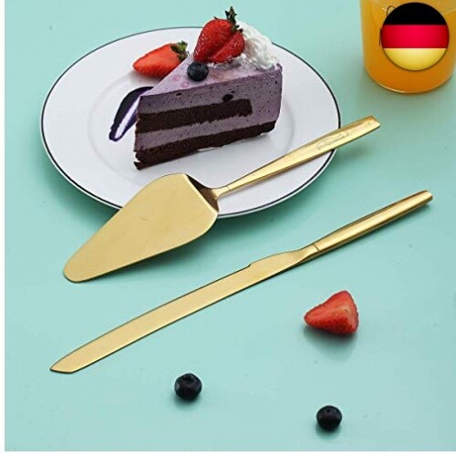 Berglander Gold tortenheber, Gold-Kuchen-Servierset, Kuchenmesser und - Bild 4 von 8