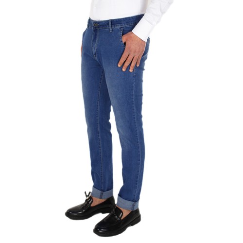 Jeans Uomo Leggero Blu Nero Pantalone Casual Tasca America 44 46 48 50 52 54 - Imagen 16 de 40