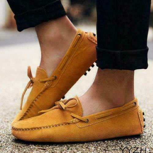 Herren Slipper Kunst Wildleder Halbschuhe Schuhe Mokassin Freizeit Bootsschuhe Fahren Rutschfest - Bild 6 von 15