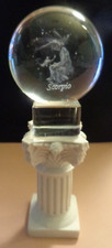 Scorpio 3D 6cm Miniature Laser Glass Ball with Crystal Stand and Display Pillar