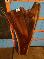 A901 15/16" THICK black walnut Live Edge Slab shelf table bench