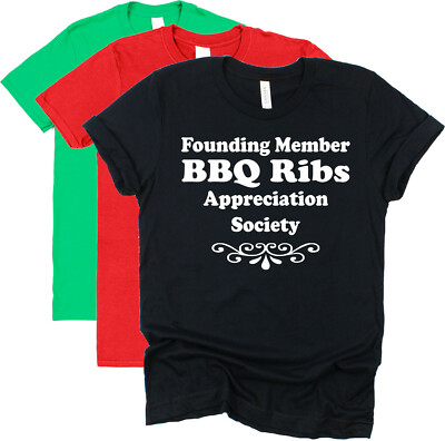 BBQ Ribs Appreciation Society T-Shirt Geschenk für Feinschmecker BBQ Fleischliebhaber Geschenk