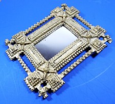 Splendid Hungarian TRAMP ART picture FRAME old gold ELABORATE [Boston Primitive]