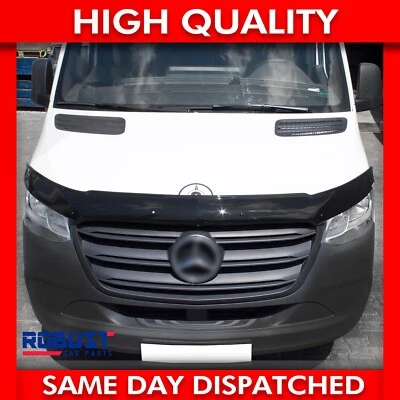 ROBUST CAR PARTS FOR MERCEDES SPRINTER W907 BONNET WIND STONE DEFLECTOR PROTECTOR (2018 ONWARDS)