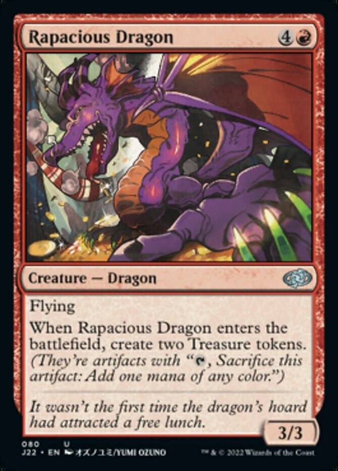 Rapacious Dragon Light Play, English Magic the Gathering MTG Jumpstart 2022