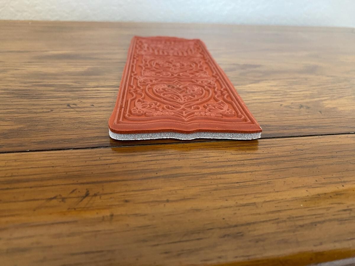 Victorian Heart Flowers Trio Holly Berry Cling Foam Rubber Stamp