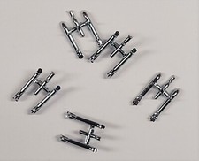 Set of 5 Plastic Chrome Side Exhaust for HO Scale Slot Cars - BP-0003B