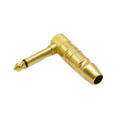Premium Mono Jack Plug Male Right Angle Cable Connector for 6.35mm Audio Devices