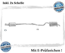 Auspuffanlage für Renault Clio II 2 1.4 55KW Auspuff Endtopf Mitteltopf Schelle