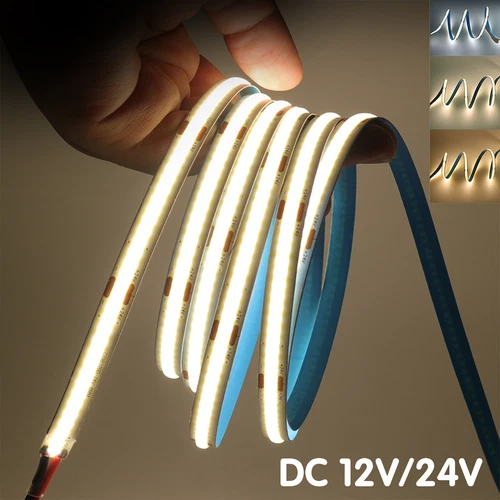 Tira de luces LED 5m-20m COB de alta densidad flexible 320leds/m luces cinta regulable - Imagen 1 de 17