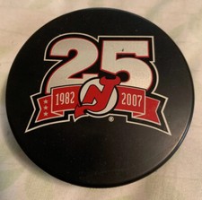 25th Anniversary 1982-2007 New Jersey Devils Hockey Puck Star-Ledger Promo SGA