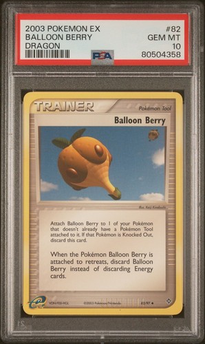 Balloon Berry graded PSA 10 for sale on eBay