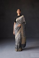 Indian Cotton Silk Saree With Unstitched Blouse Piece Festive Party Wear Sari