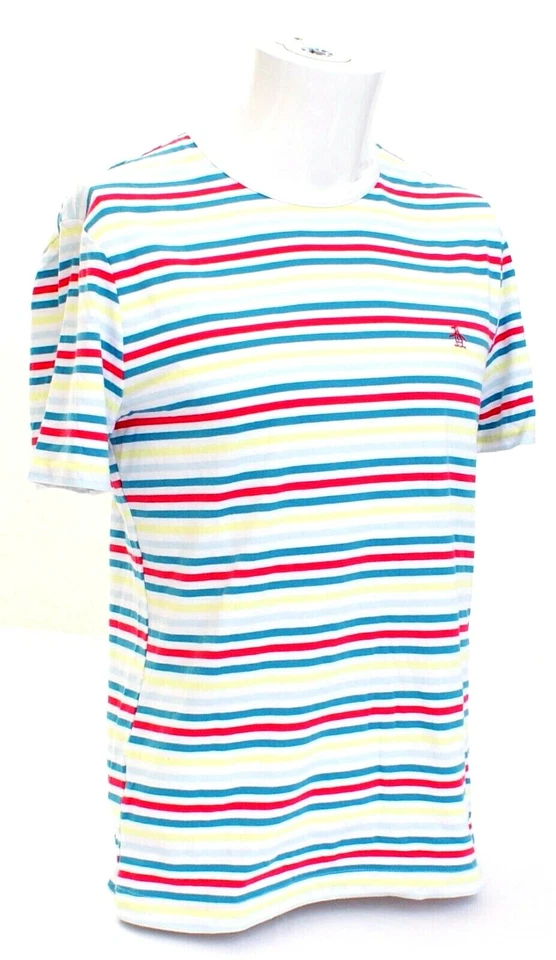 Penguin Multi Color Stripe Short Sleeve Tee T-Shirt Men's NWT - Image 4 of 4