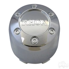 4) Center Cap, RHOX Snap-in Black Plastic 2.65"