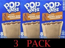 Kellogg's Pop Tarts FROSTED BROWN SUGAR CINNAMON Toaster Pastries 13.5 oz 3 PACK