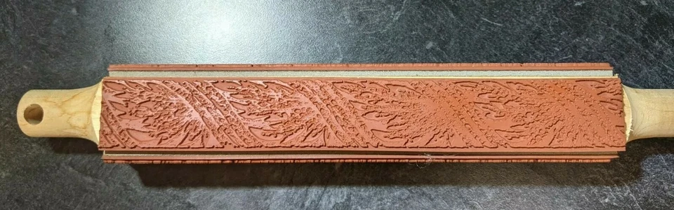 Usado en excelente estado! RARO! Rodillo cuadrado de sello de goma de madera Judikins Bollio románico 6814K Foto 4 de 4