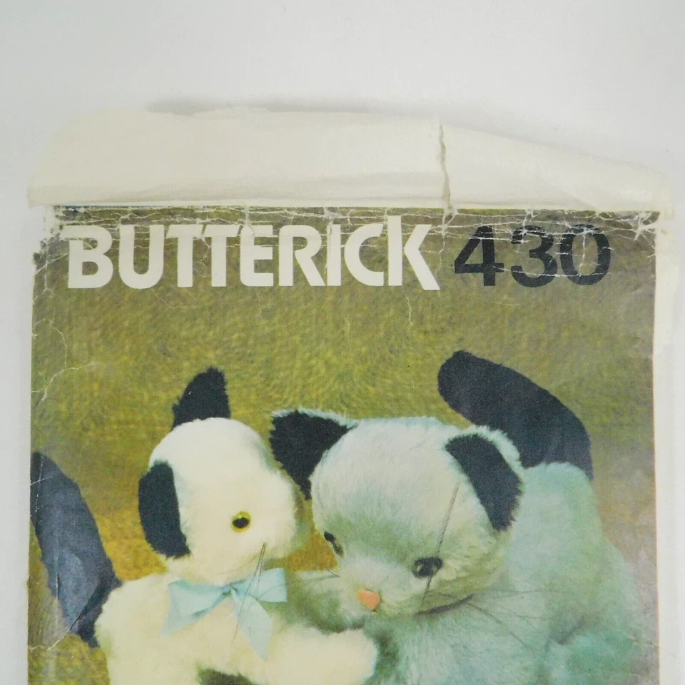 Butterick 430 Kitten Mother Cat Mouse Pattern UNCUT Stuffed Animal Toy Soft - Image 4 of 4