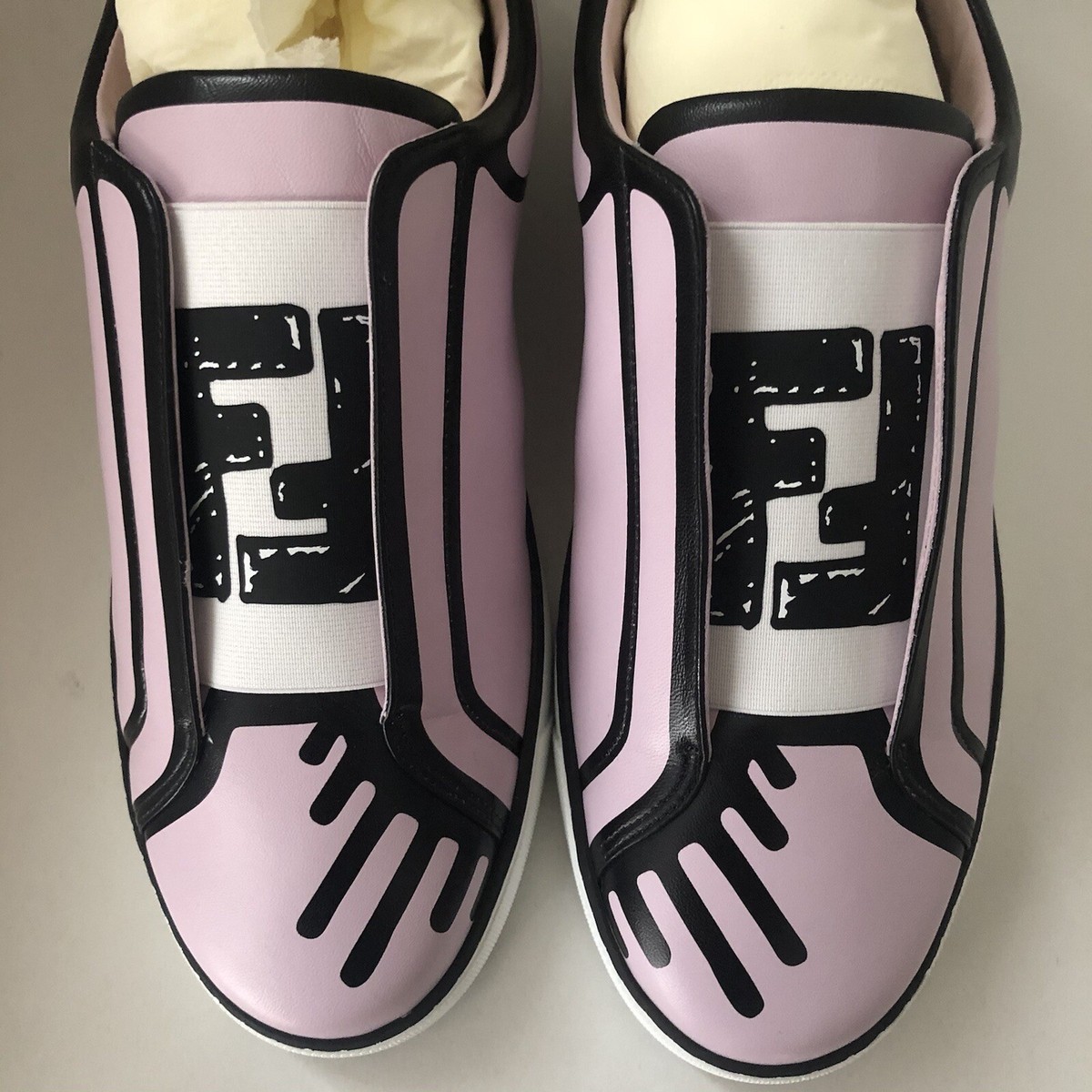 NIB $850 Fendi x Joshua Vides FF Logo Slip-On Sneaker in NIB $850 Fendi x Joshua Vides FF Logo Slip-On Sneaker in