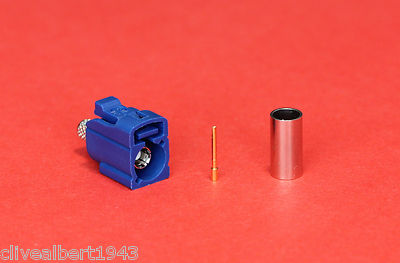 1 x Fakra GPS Buchse RG58 blau Code C Stecker ''NEU''