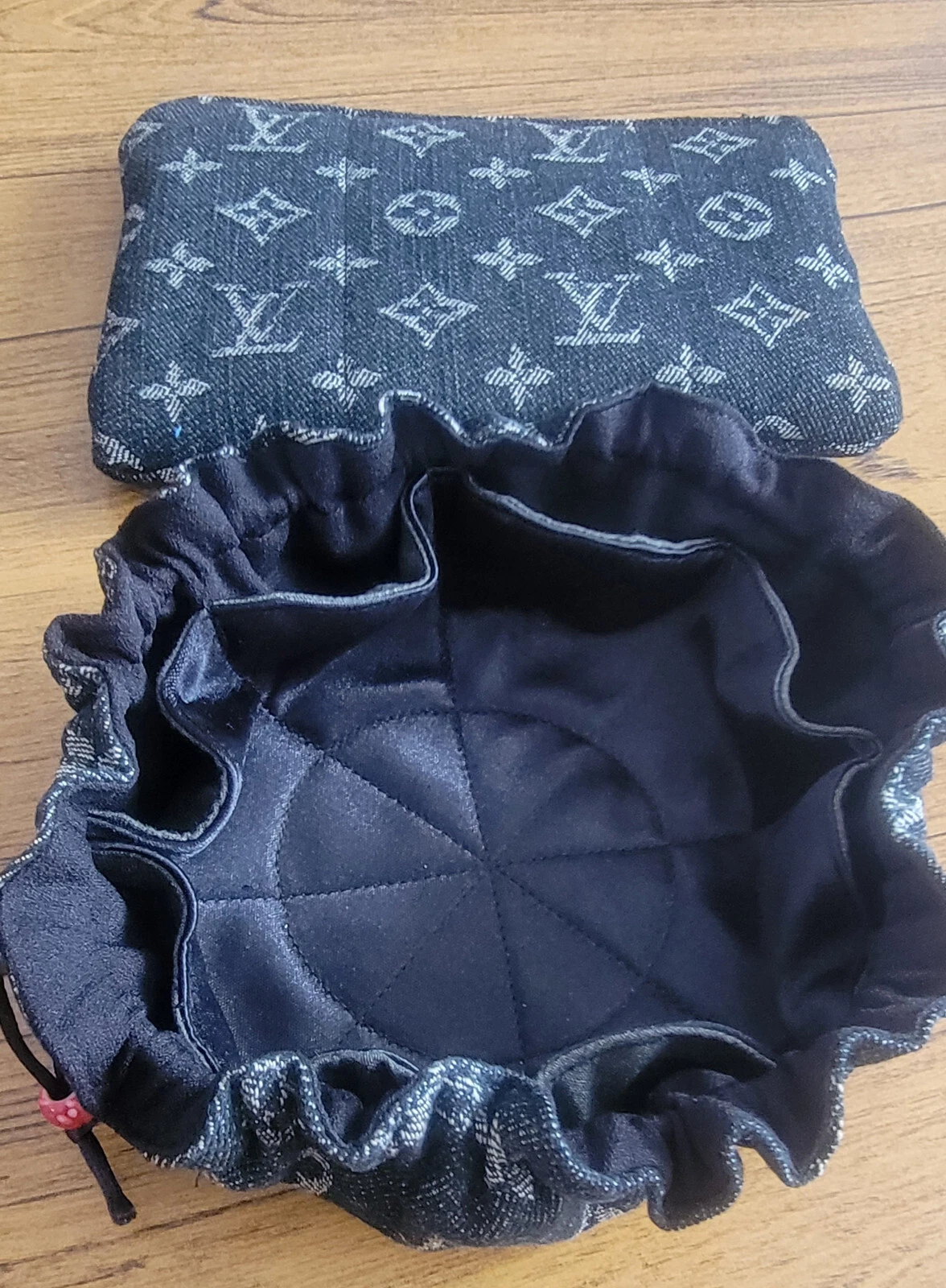 Handmade Gift Set Cosmetic Makeup Purse Bag w Matching Jewelry Pouch